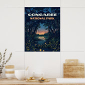 Nationalpark Congaree Süd Carolina Retro Poster (Küche)