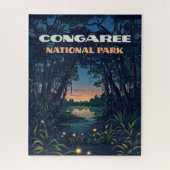 Nationalpark Congaree Süd Carolina Retro Puzzle (Vertikal)