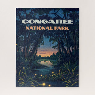 Nationalpark Congaree Süd Carolina Retro Puzzle