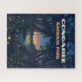 Nationalpark Congaree Süd Carolina Retro Puzzle (Horizontal)