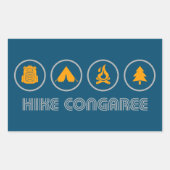 Nationalpark Congaree Wandern Rechteckiger Aufkleber (Vorderseite)