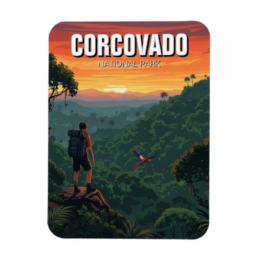 Nationalpark Costa Rica Corcovado Magnet (Vertikal)
