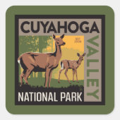 Nationalpark Cuyahoga | Ohio Quadratischer Aufkleber (Vorderseite)