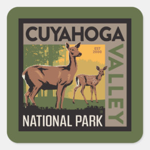 Nationalpark Cuyahoga   Ohio Quadratischer Aufkleber