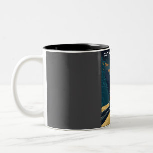 Nationalpark Cuyahoga Tal Vintag Minimaler Trav Zweifarbige Tasse