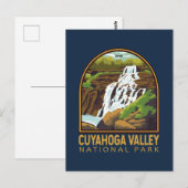 Nationalpark Cuyahoga Vintages Emblem Postkarte (Vorne/Hinten)