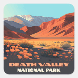 Nationalpark Death Valley Quadratischer Aufkleber
