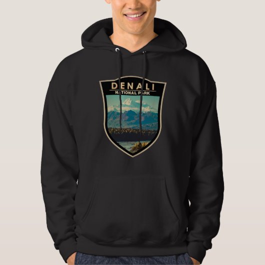 Nationalpark Denali Abzeichen Hoodie (Vorderseite)