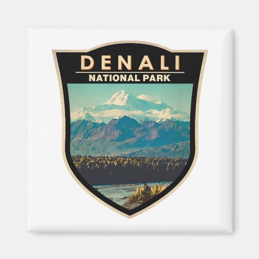 Nationalpark Denali Abzeichen Magnet (Vorne)