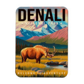Nationalpark Denali Alaska Berglandschaft Ski Magnet (Vertikal)