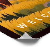 Nationalpark Denali Alaska Berglandschaft Ski Poster (Ecke)