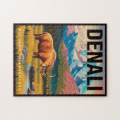 Nationalpark Denali Alaska Berglandschaft Ski Puzzle (Horizontal)
