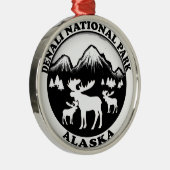 Nationalpark Denali Alaska Moskauer Kreis Ornament Aus Metall (Rechts)