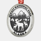 Nationalpark Denali Alaska Moskauer Kreis Ornament Aus Metall (Links)