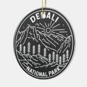 Nationalpark Denali Alaska Mount Hunter Monoline Keramik Ornament (Links)