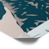 Nationalpark Denali Alaska Mount Hunter Vintag Poster (Ecke)