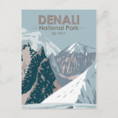 Nationalpark Denali Alaska Mount Hunter Vintag Postkarte (Vorderseite)