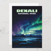 Nationalpark Denali Alaska Nord Lights Retro (Vorne/Hinten)