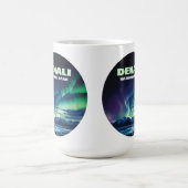 Nationalpark Denali Alaska Nord Lights Retro Kaffeetasse (Mittel)