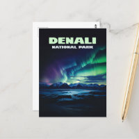 Nationalpark Denali Alaska Nord Lights Retro