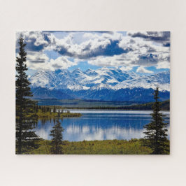 Nationalpark Denali Alaska Sky Clouds Mountains Puzzle