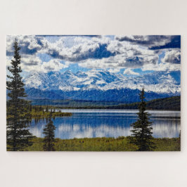 Nationalpark Denali Alaska Sky Clouds Mountains Puzzle