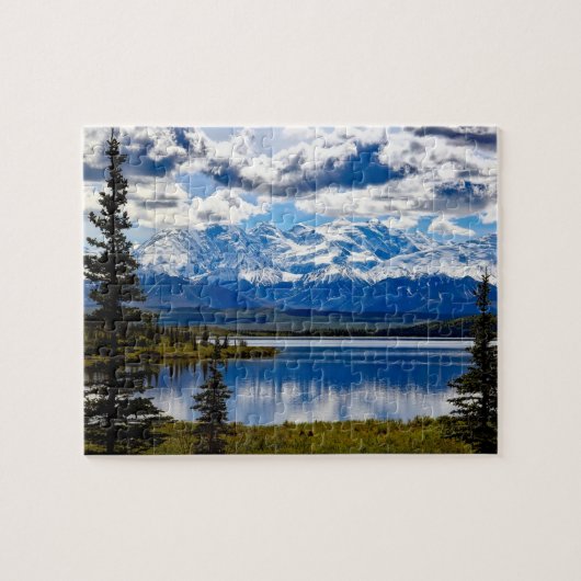 Nationalpark Denali Alaska Sky Clouds Mountains Puzzle (Horizontal)