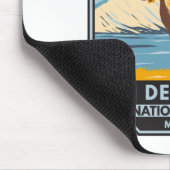 Nationalpark Denali Alaska Vintag Mousepad (Ecke)