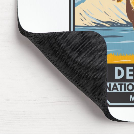 Nationalpark Denali Alaska Vintag Mousepad (Ecke)