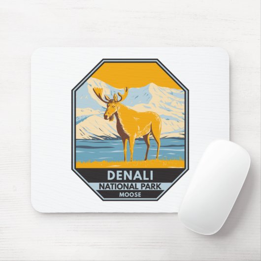 Nationalpark Denali Alaska Vintag Mousepad (Mit Mouse)