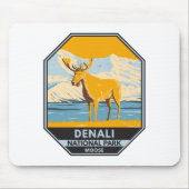 Nationalpark Denali Alaska Vintag Mousepad (Vorne)