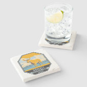 Nationalpark Denali Alaska Vintag Steinuntersetzer (Seitenansicht)