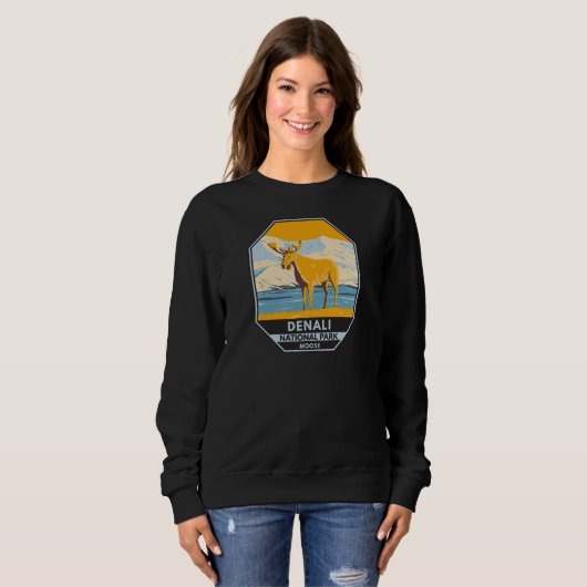 Nationalpark Denali Alaska Vintag Sweatshirt (Vorne ganz)