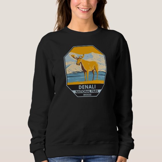 Nationalpark Denali Alaska Vintag Sweatshirt (Vorderseite)