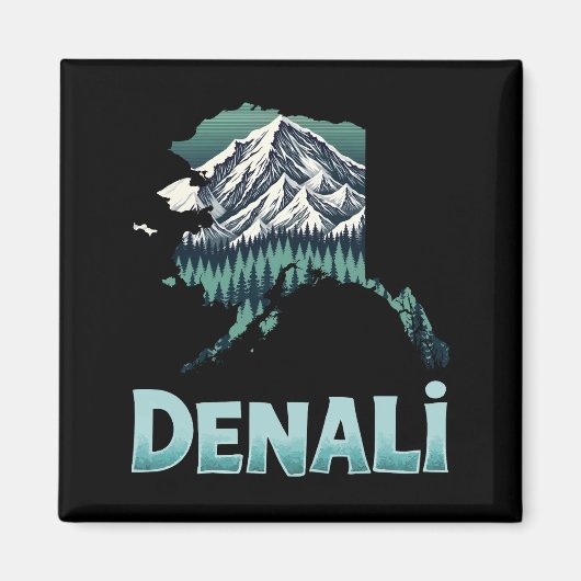 Nationalpark Denali Alaska Wilderness Magnet (Vorne)