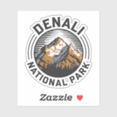 Nationalpark Denali Aufkleber (Blatt)