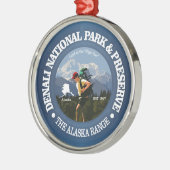Nationalpark Denali (Hiker C) Silbernes Ornament (Links)