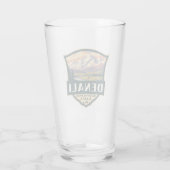 Nationalpark Denali Illustration Travel Vintag Glas (Rückseite)