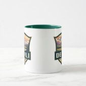 Nationalpark Denali Illustration Travel Vintag Tasse (Zentrum)