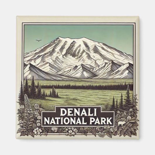 Nationalpark Denali Magnet (Vorne)