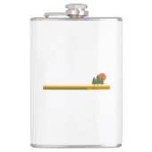 Nationalpark Denali Pine Trees Sun Flachmann (Vorderseite)