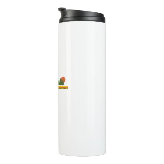 Nationalpark Denali Pine Trees Sun Thermosbecher (Nach rechts gedreht)