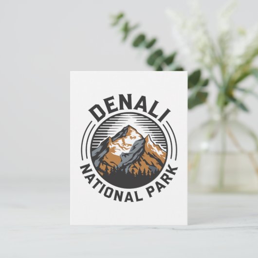 Nationalpark Denali Postkarte (Stehend Vorderseite)