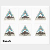 Nationalpark Denali Quadratischer Aufkleber (Blatt)