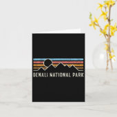 Nationalpark Denali Retro Camping Karte (Gelbe Blume)