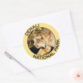 Nationalpark Denali Runder Aufkleber (Umschlag)