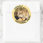 Nationalpark Denali Runder Aufkleber (Tasche)