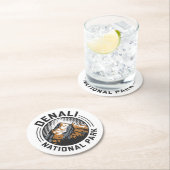 Nationalpark Denali Runder Pappuntersetzer (Vor Ort)