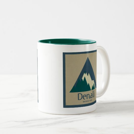 Nationalpark Denali Rustica Zweifarbige Tasse (VorderseiteRechts)