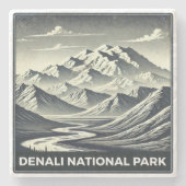 Nationalpark Denali Steinuntersetzer (Vorderseite)